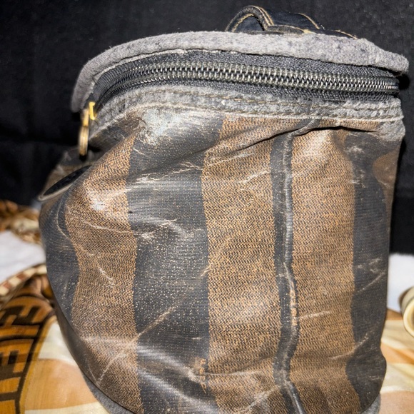 Fendi | Vintage Pequin Collapsible Zippered Makeup Vanity Case Bag - Picture 5 of 12